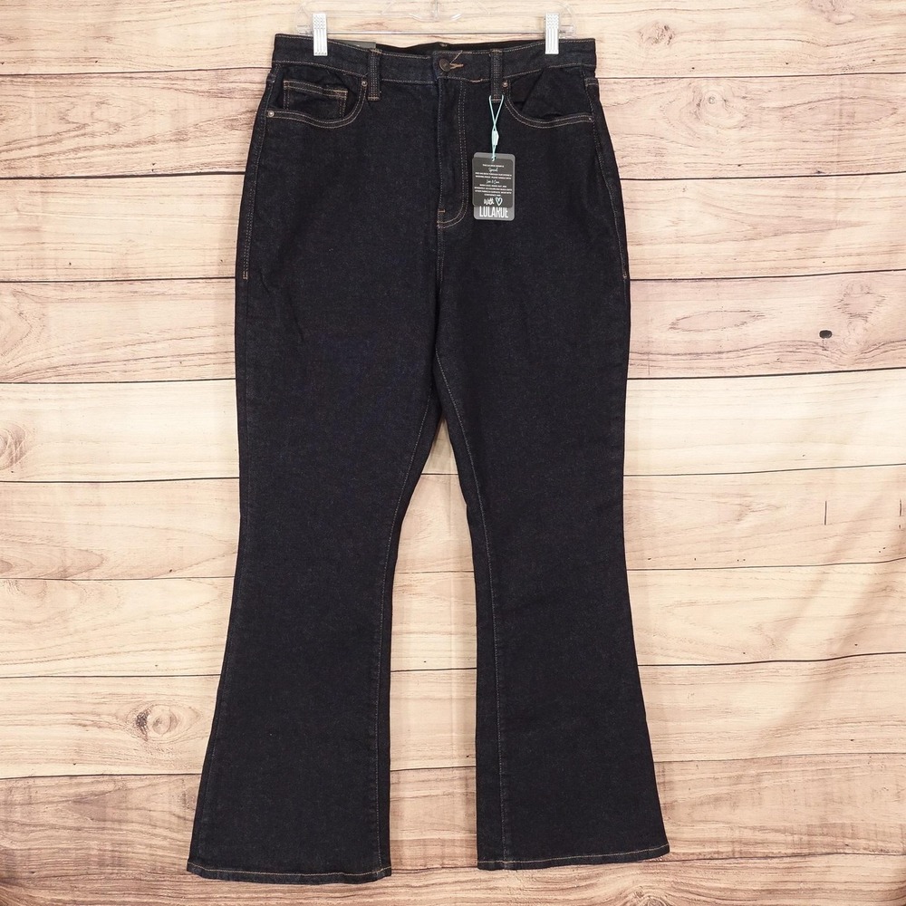 New! LuLaRoe Flare Jeans Womens 30 Blue Dark Wash Stretch Shaping 32x30.5 Denim